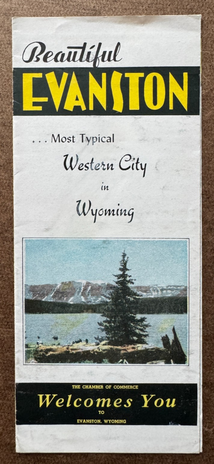 Vintage Travel Brochure Beautiful Evanston Most Typical Western City in Wyoming