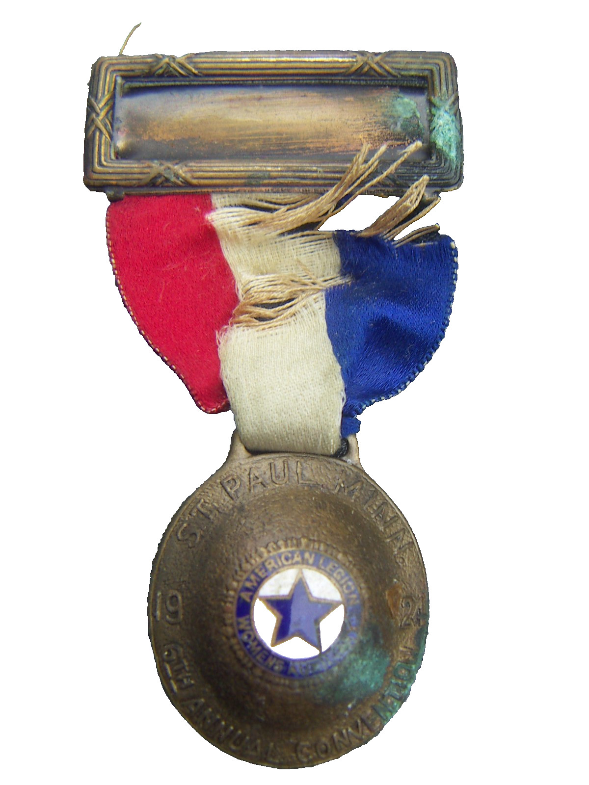 VINTAGE USA 1924 AMERICAN LEGION 6th ANNUAL CONVENTION DELEGATE BADGE MEDAL RARE