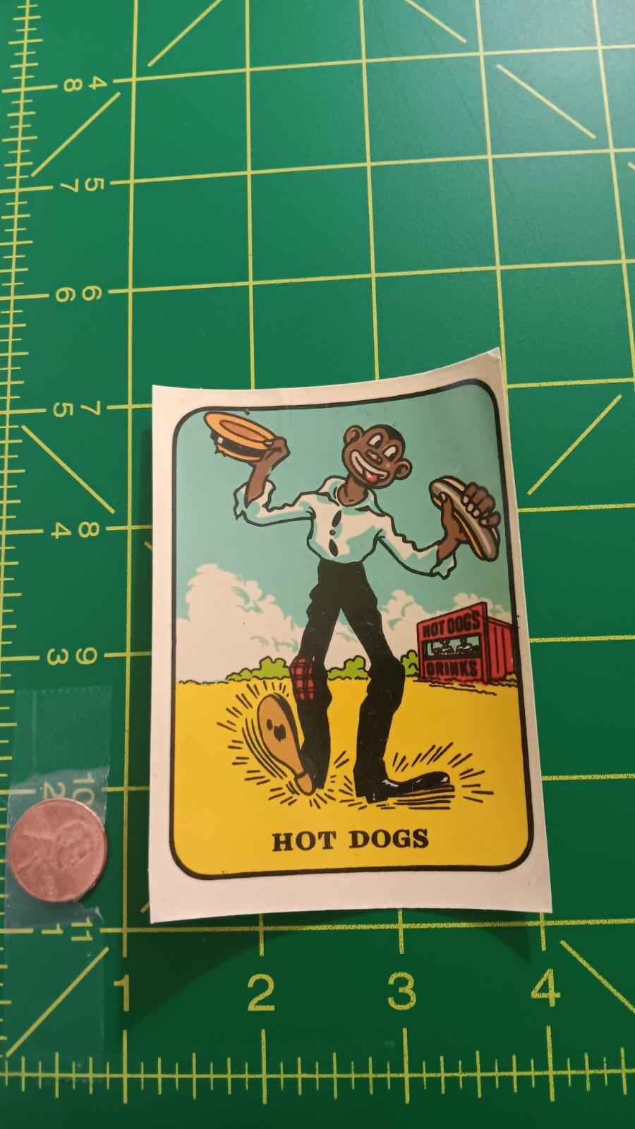 VINTAGE ORIGINAL 1950s HOT DOGS WATERSLIDE DECAL