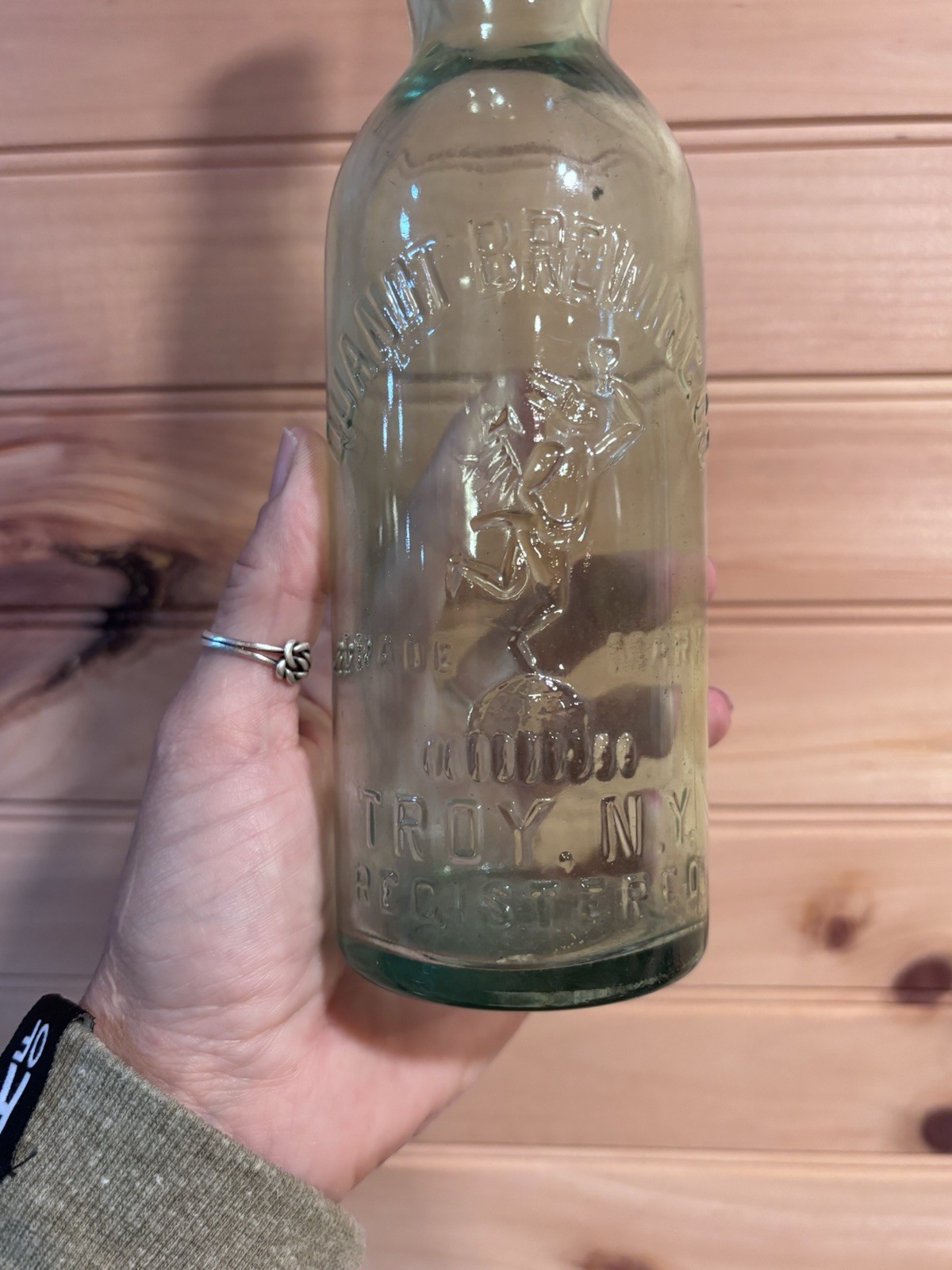 Antique Beer Bottle Troy NY Glass Bottle Quandt Brewing Co  New York