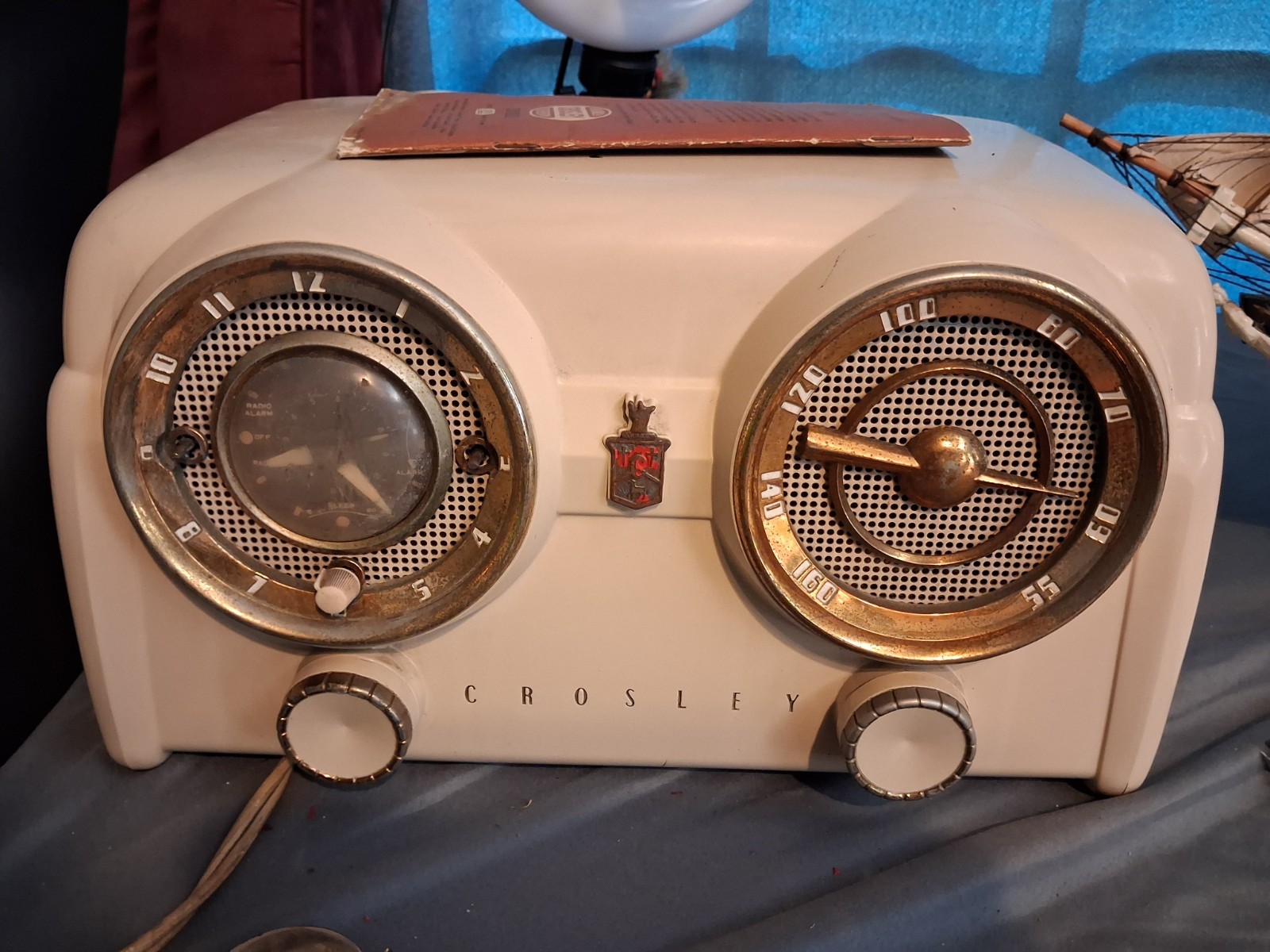 1951 Crosley Alarm Clock  Radio