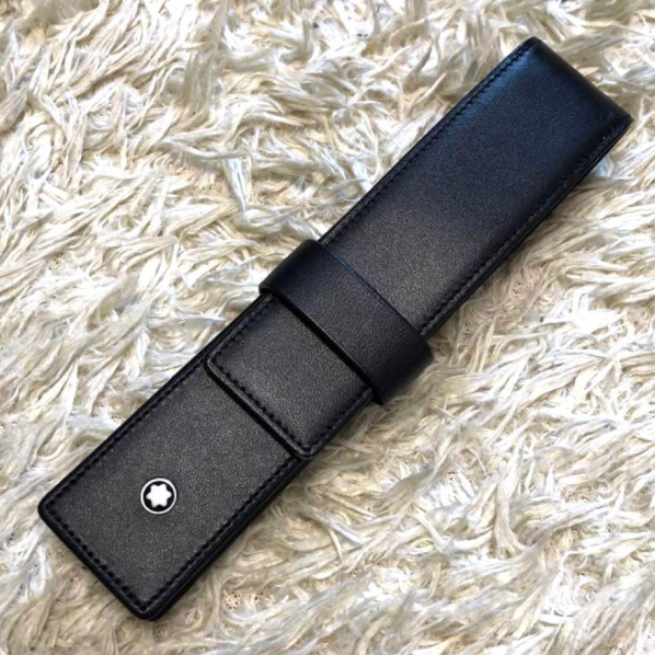Montblanc Meisterstück Pen Pouch 14309 Black Calfskin Leather Premium Case Gift