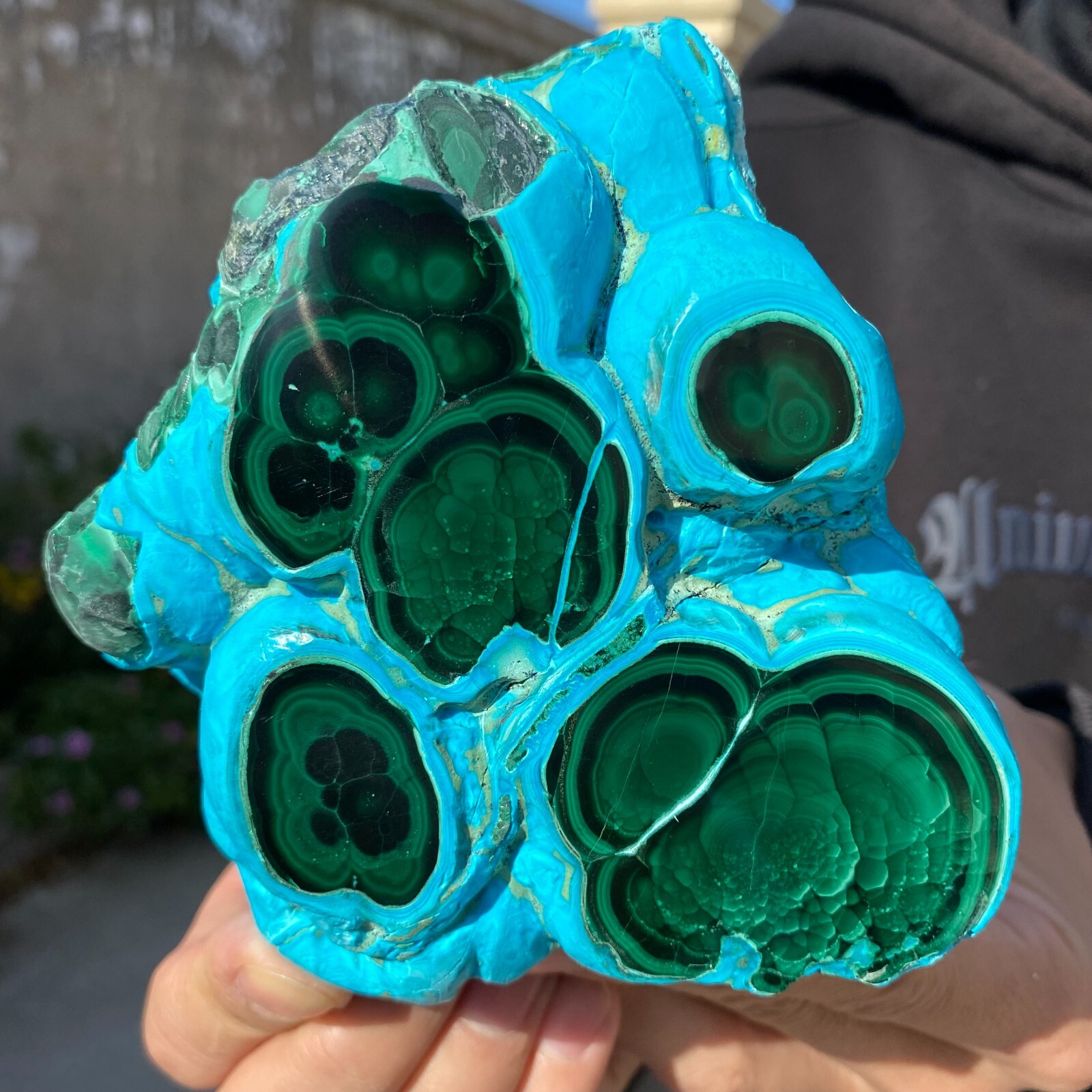 800g Rare Natural Chrysocolla/Malachite Top Polished rough Mineral specimen