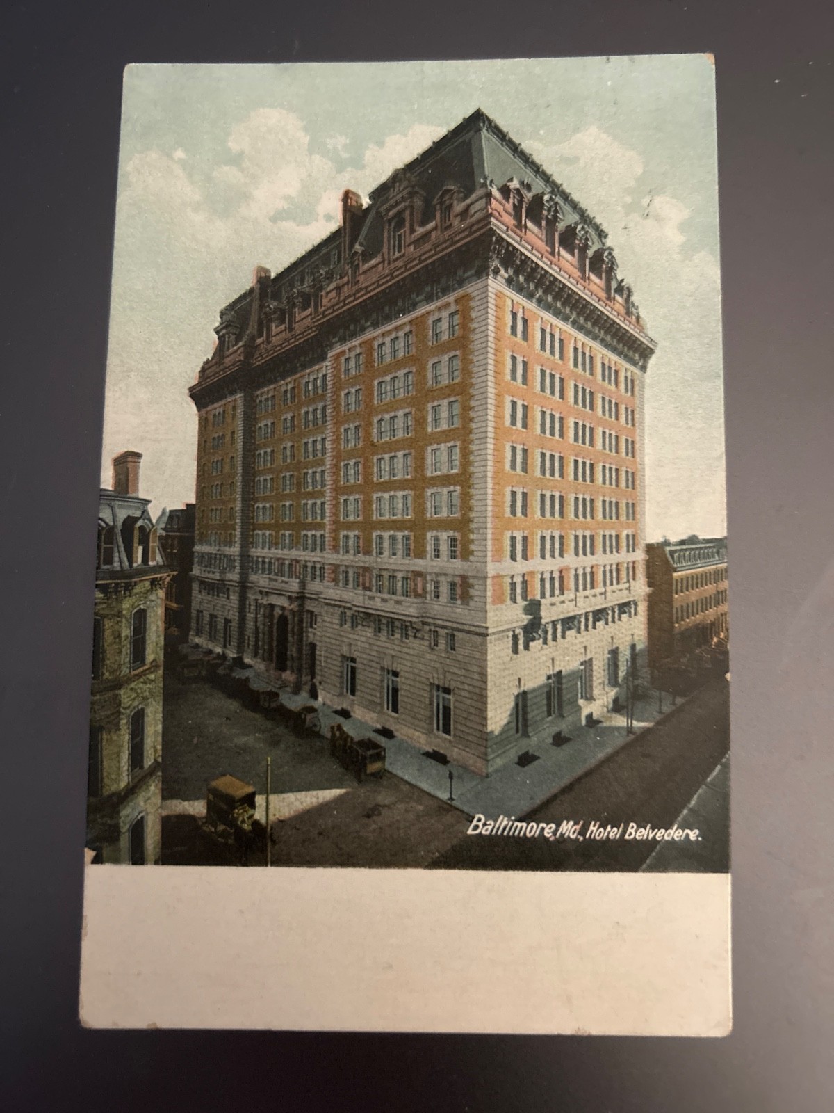 1908 Baltimore Maryland, hotel Belvedere