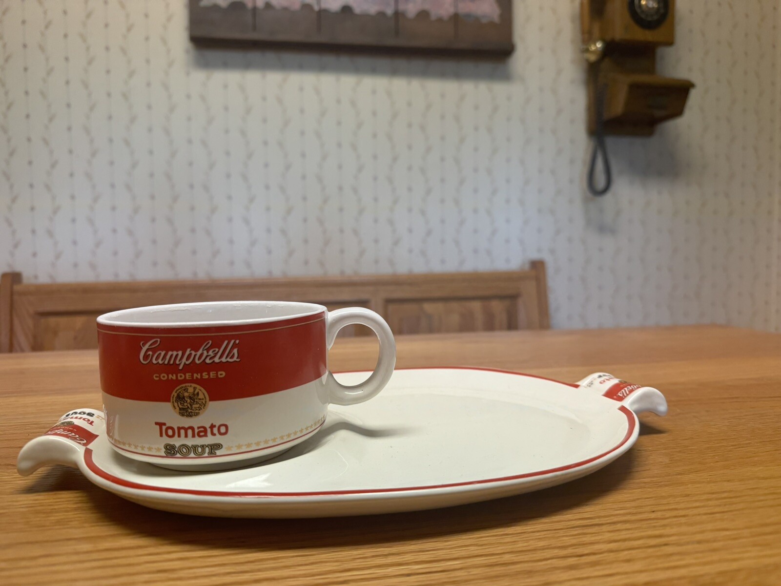 Campbells Tomato Soup Mug and Sandwich Tray by Westwood, Vintage 1990s