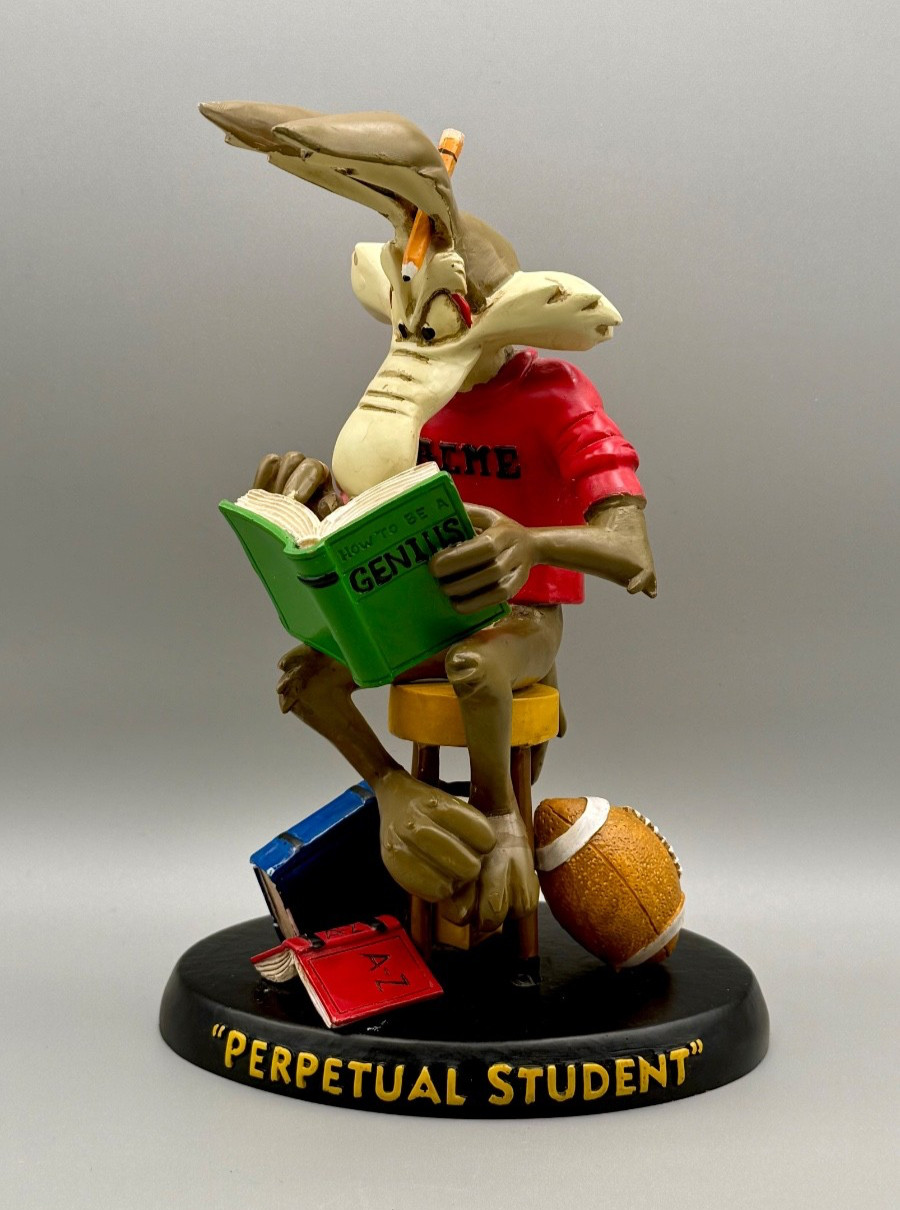 Rare 1994 Warner Bros. Looney Tunes Wile E. Coyote Perpetual Student 9