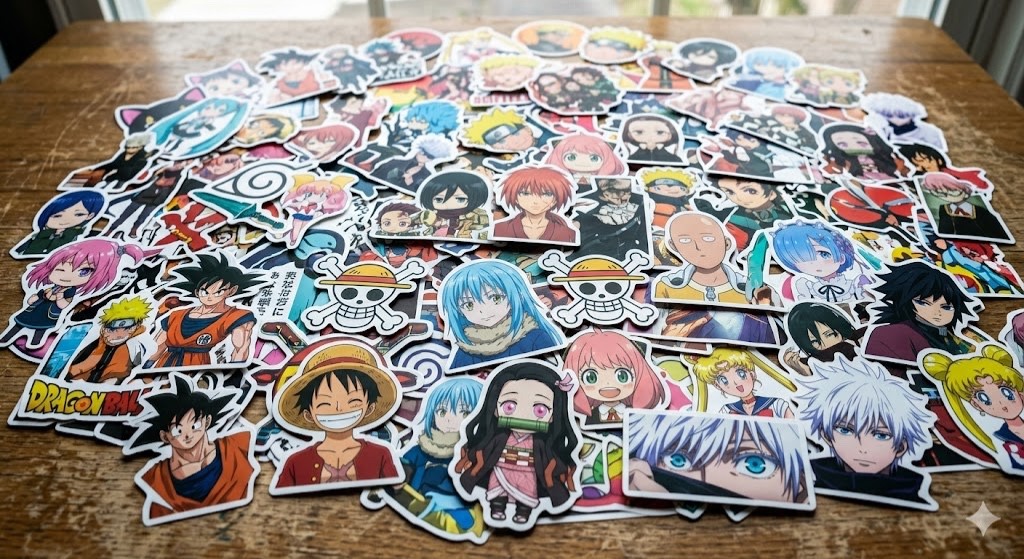 Any Anime Character You Want Glossy Sticker Anime Custom Waifu, animal vinyl