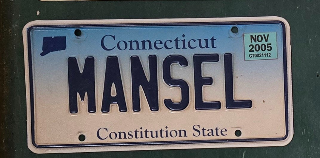 2005 CONNECTICUT VANITY LICENSE PLATE TAG    MANSEL