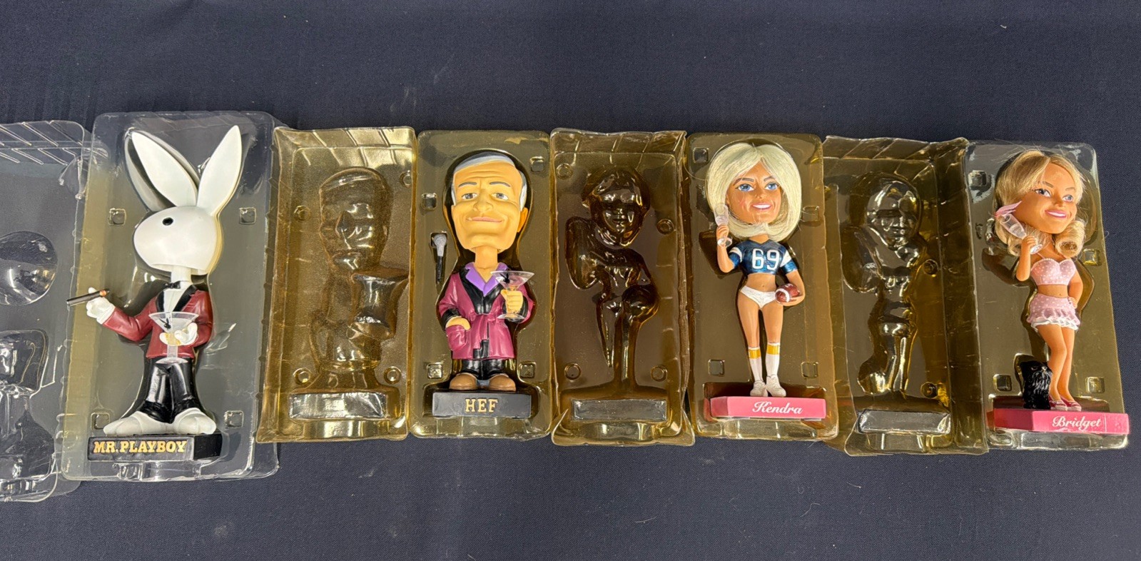 Playboy Bobblehead Figure Lot Hef Kendra Bridget Mr Playboy Bunny Beeline 2007