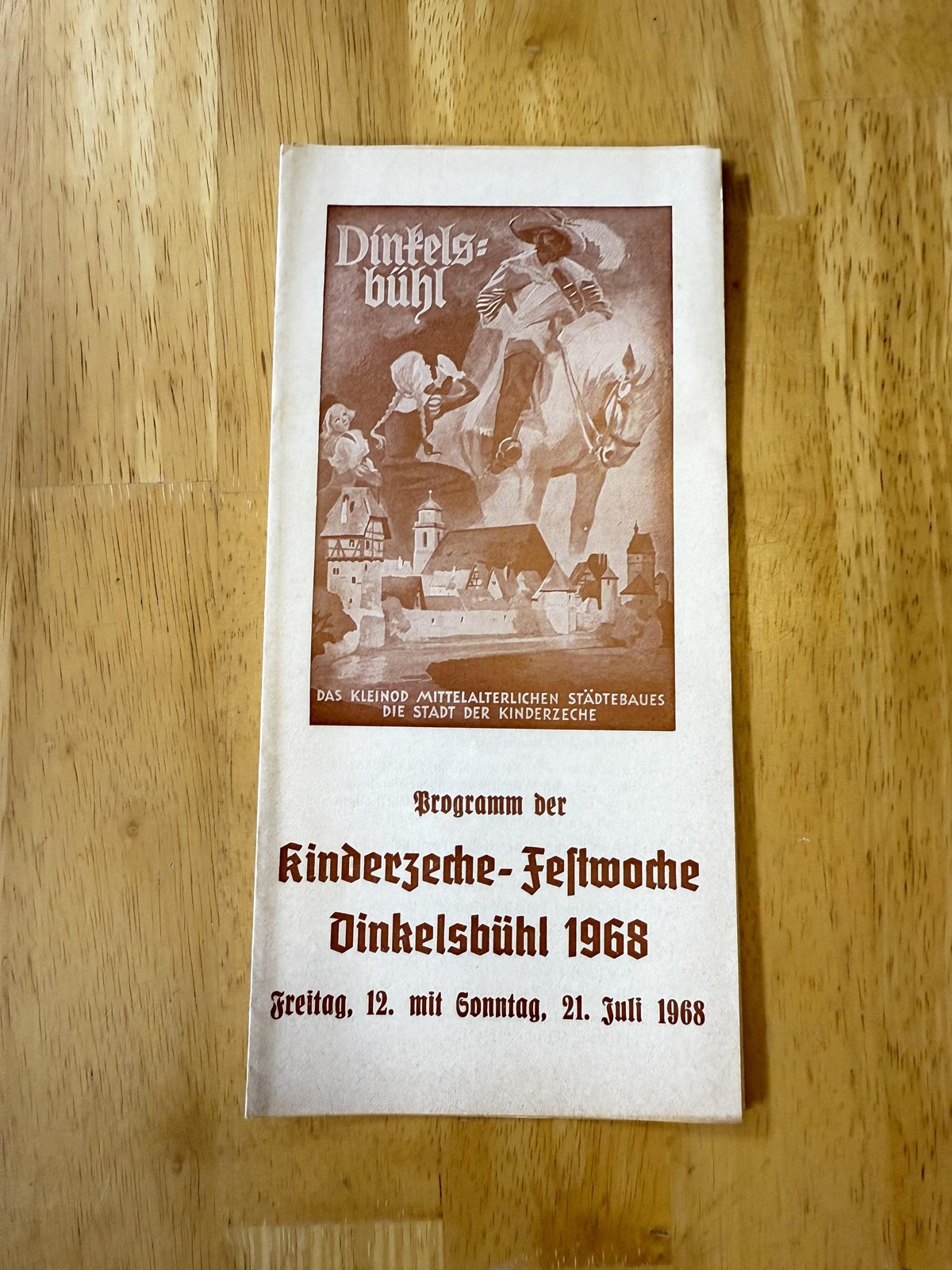 Vintage 1968 Dinkelsbühl Kinderzeche Festwoche Festival Program Brochure Germany