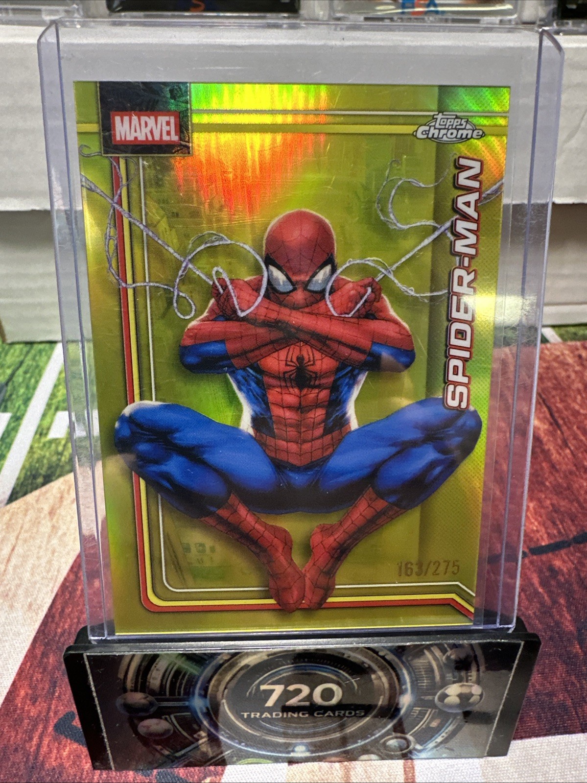 Topps 2026 Topps Chrome Marvel Spider-Man #163 Yellow Refractor /275 Topps 2026 Topps Chrome Marvel Spider-Man #163 Yellow Refractor /275