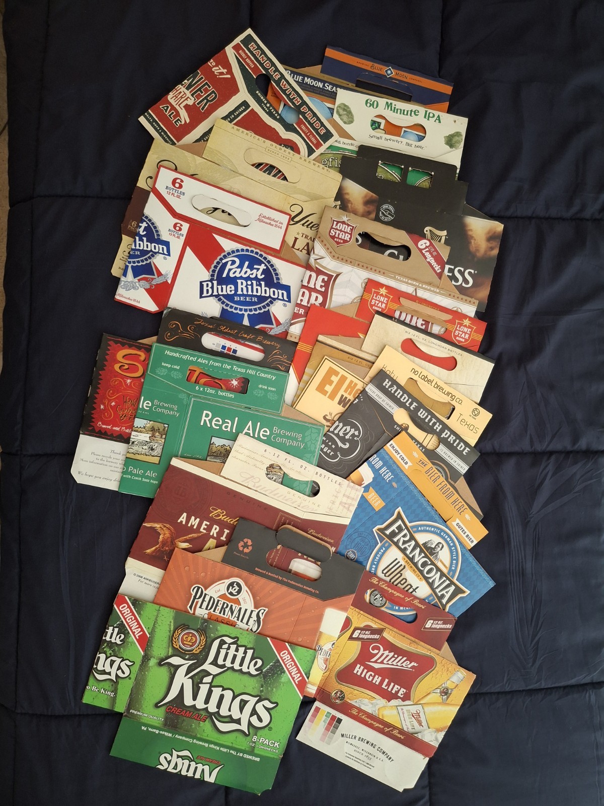 RANDOM LOT OF 12 BEER 6-PACK CARDBOARD CARTON HOLDERS Six Pack Carrier INC RARE