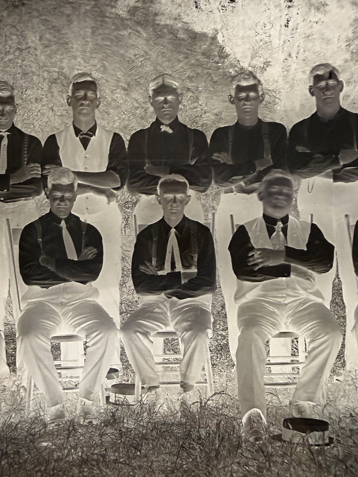 Three 1880/90s Glass Plate Negatives  Riverside Club Elgin IL