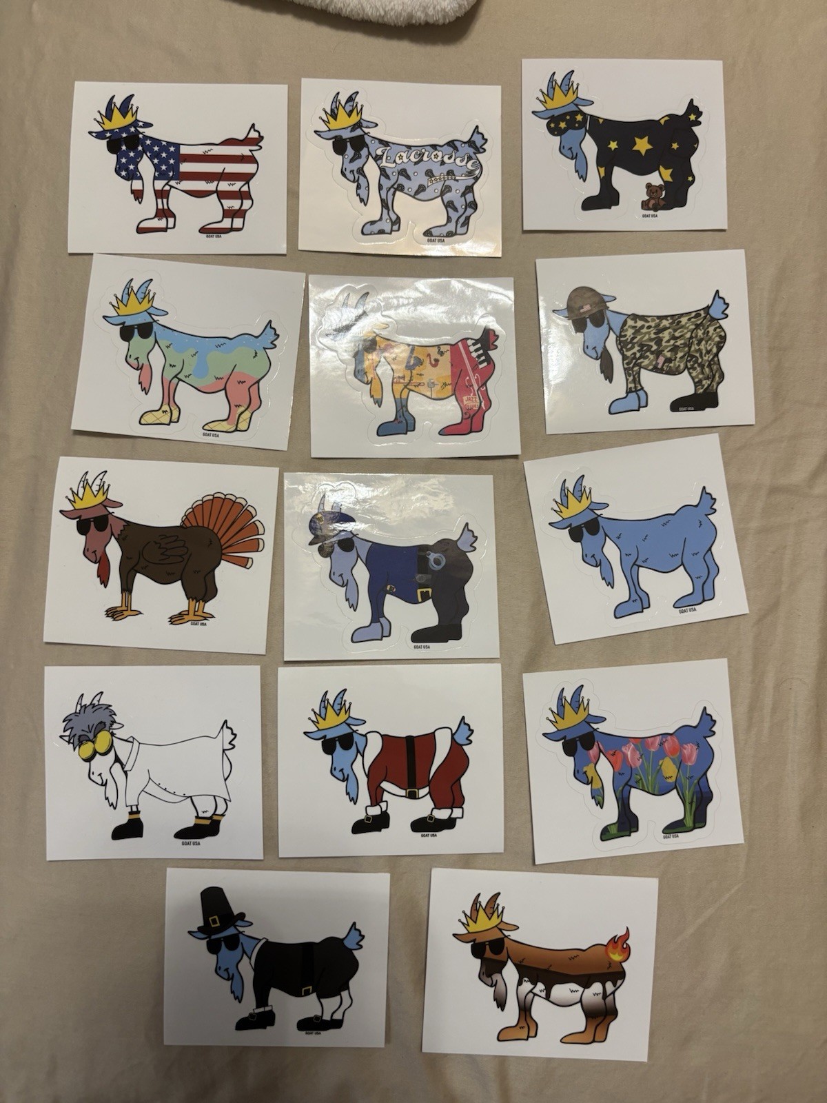 14 Goat USA Stickers Bundle