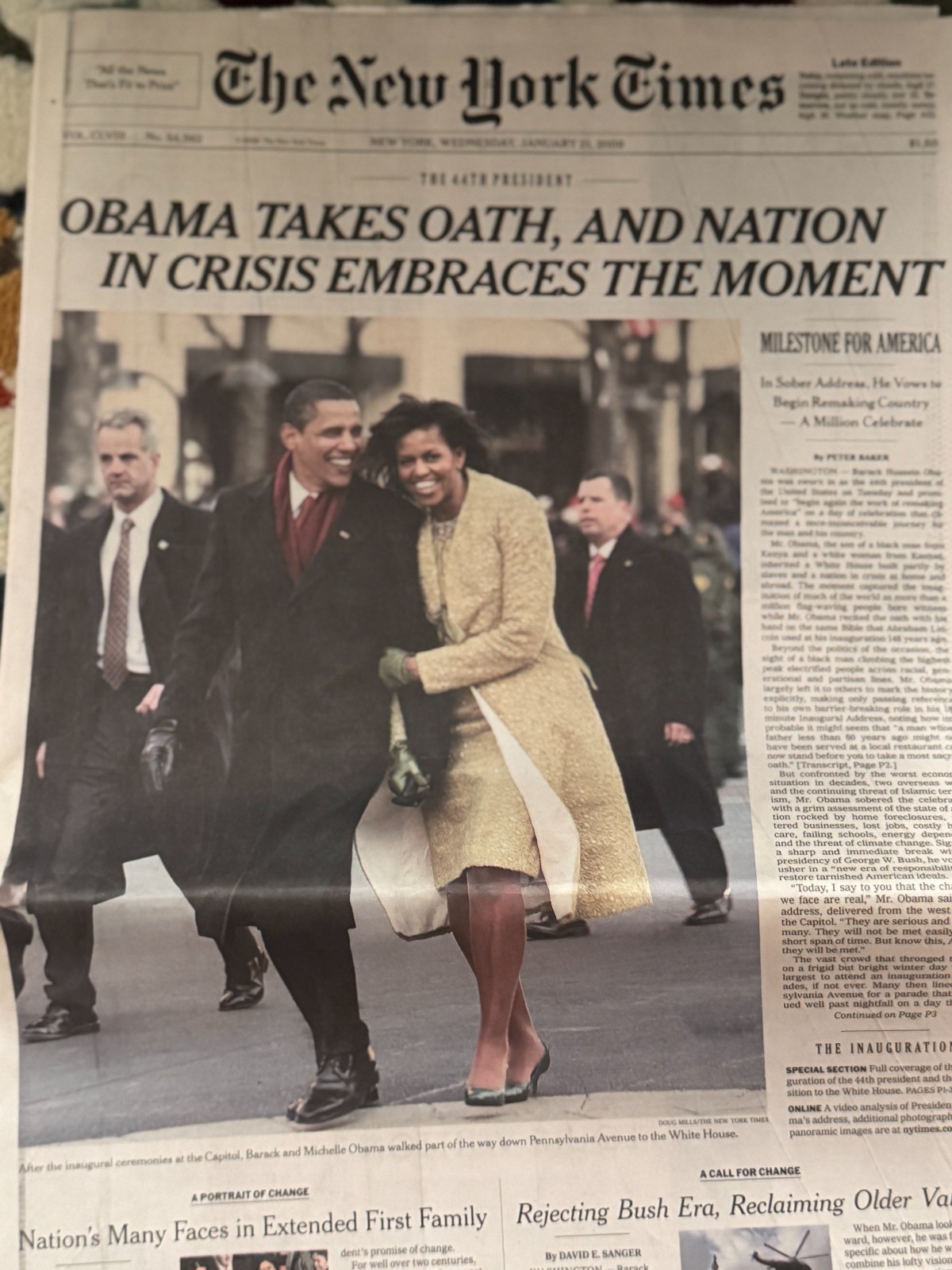 Obama Election NYT, Newsweek, AJC Newspapers- Inaguration & First Day in Office Obama Election NYT, Newsweek, AJC Newspapers- Inaguration & First Day in Office