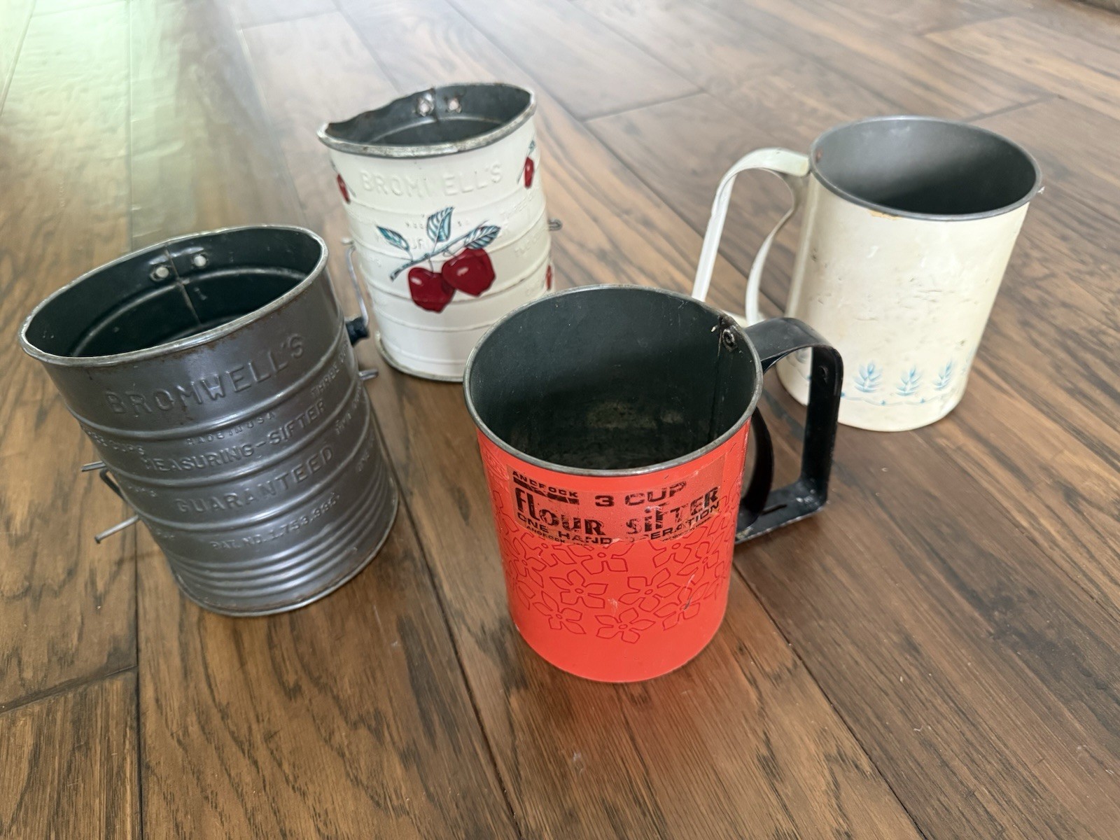 Vintage Flour Sifter Lot Bromwell’s and Androck Flour Sifter Antique