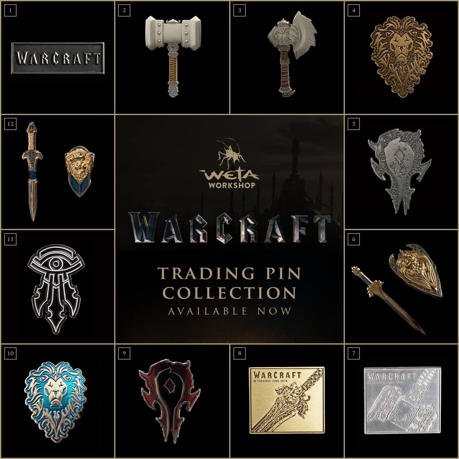 Unobtainium All 12 Collector Trading Pins Warcraft Blizzard Weta Badges Hobbit Unobtainium All 12 Collector Trading Pins Warcraft Blizzard Weta Badges Hobbit
