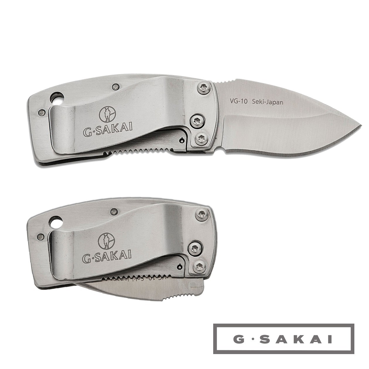 G-SAKAI Japanese VG10  Folding Pocket Knife with Clip Made in Japan