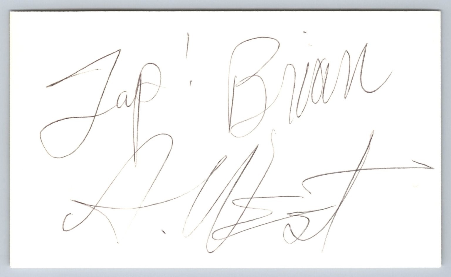 Adam West Autograph Signed Index Card \