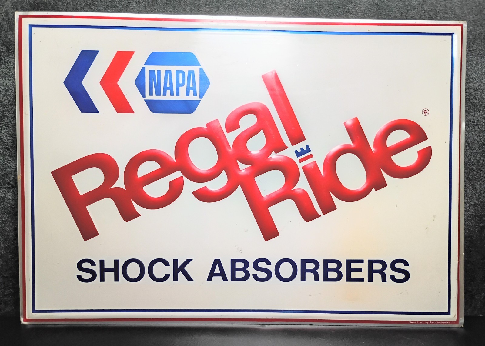 Vintage NAPA Regal Ride Shock Absorbers Metal Aluminum Sign 18x12.5