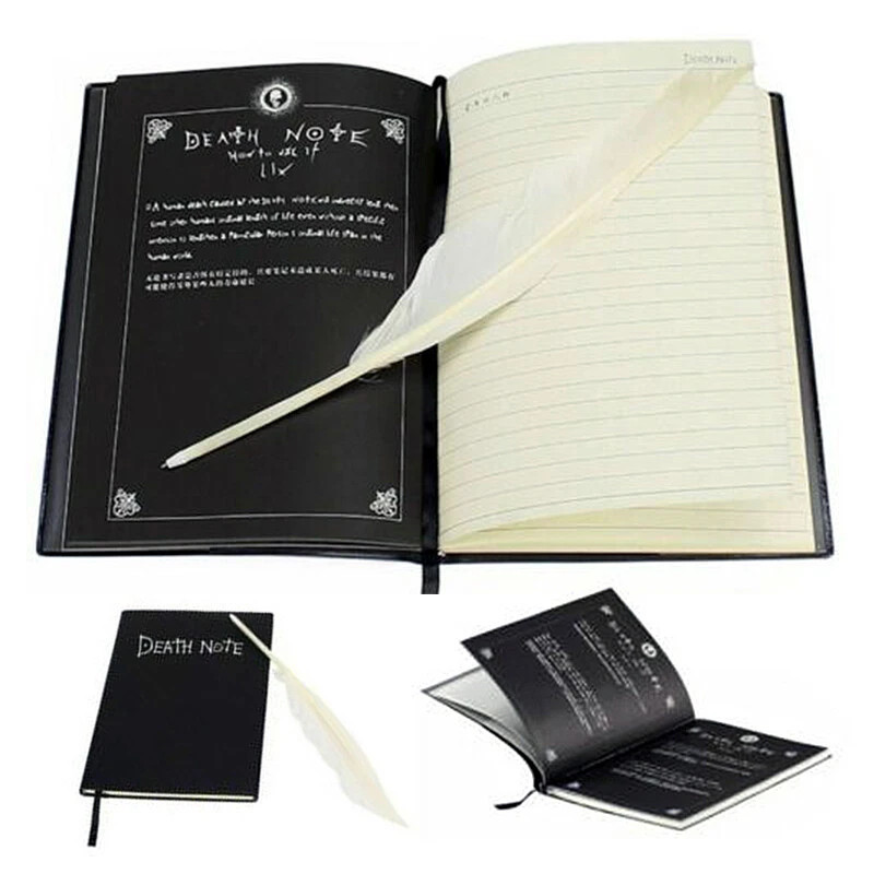 Death Note Cosplay Notebook & Feather Pen Book Japan Anime Writing notebook