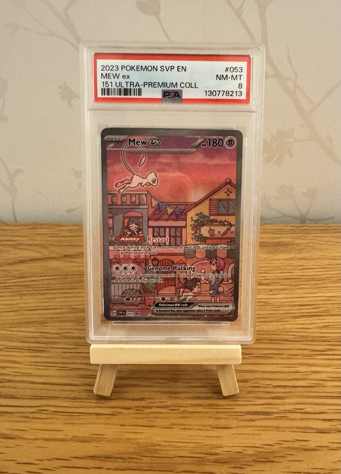 Pokémon Mew EX TCG Scarlet Violet-151 Promo Card 053 PSA 8