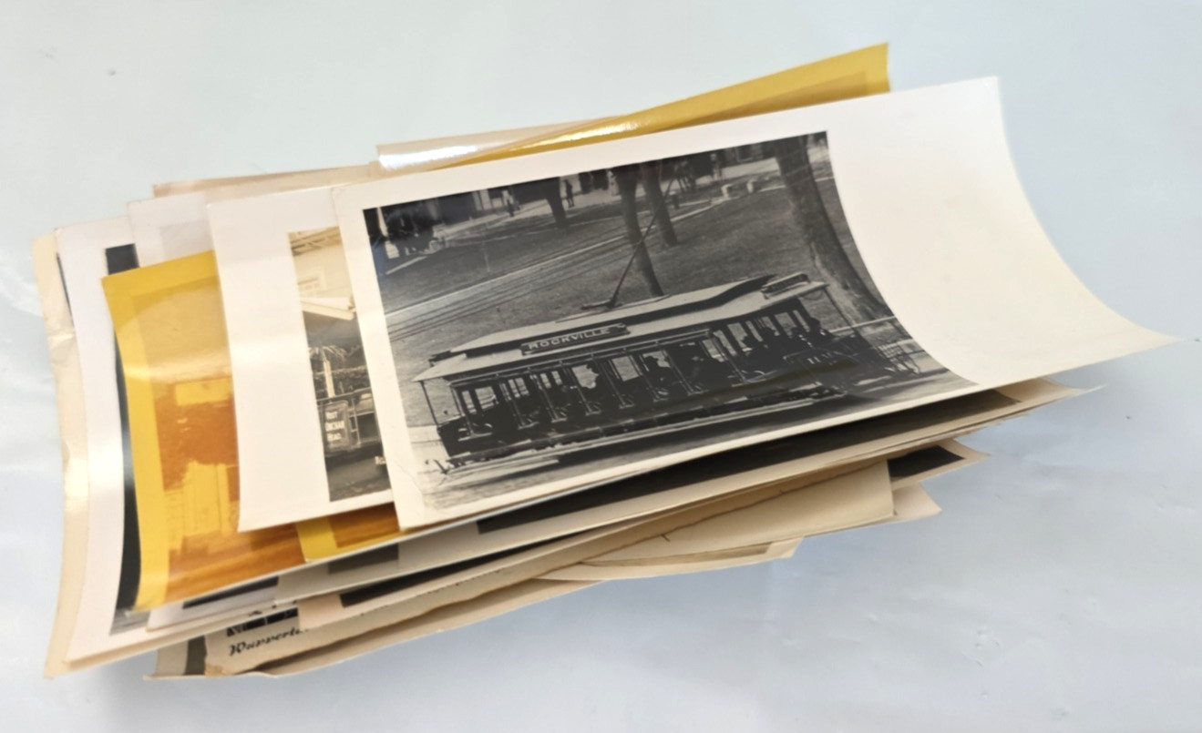 C. 1930s-1940s Vintage Antique Traction Trolley Tram Photo Snap Shot Lot Of 29