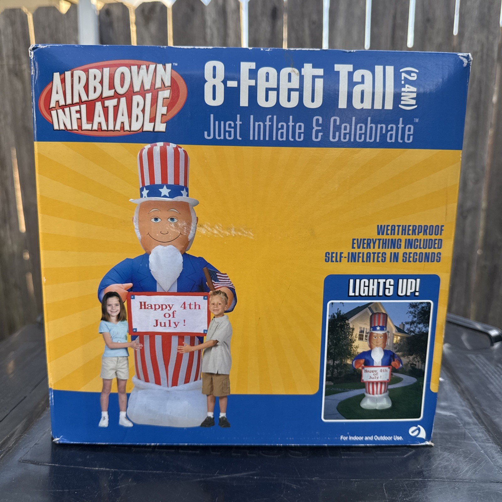 Rare USA Gemmy 8ft Uncle Sam Inflatable Light Up Patriotic America 2004 BNIB Rare USA Gemmy 8ft Uncle Sam Inflatable Light Up Patriotic America 2004 BNIB