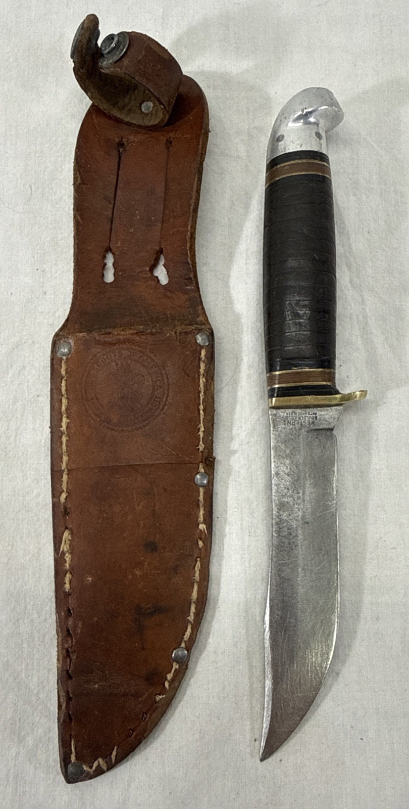Vintage Western Fixed Blade Knife Boulder CO. Pat'D USA 1935-1950 Boy Scouts