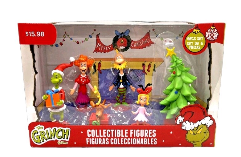 Dr. Seuss The Grinch 6pc Collectible Figures Set Ruz 2023 New in Box
