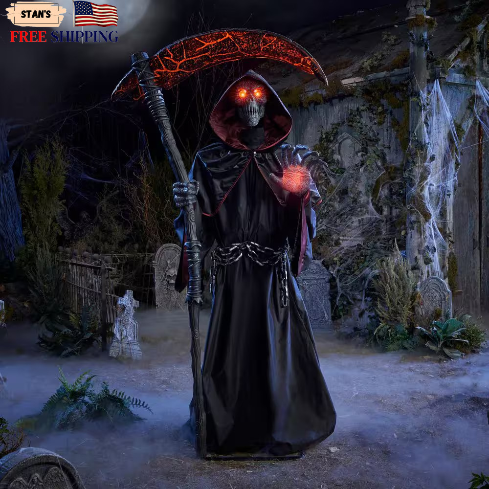 7.5 FT Grave & Bones Animated LED Soul Stealing Reaper