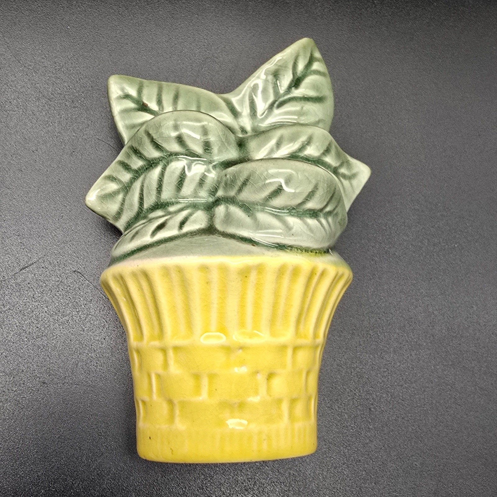 Cardinal Pottery Co Ceramic Spoon Holder Wall Mount Plant Planter Vintage