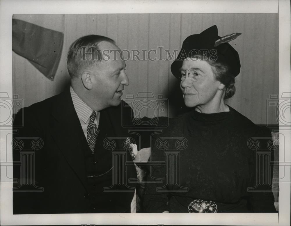 1938 Press Photo New York Republicans Richard B.Scandrett and Helen Z.M.Roger