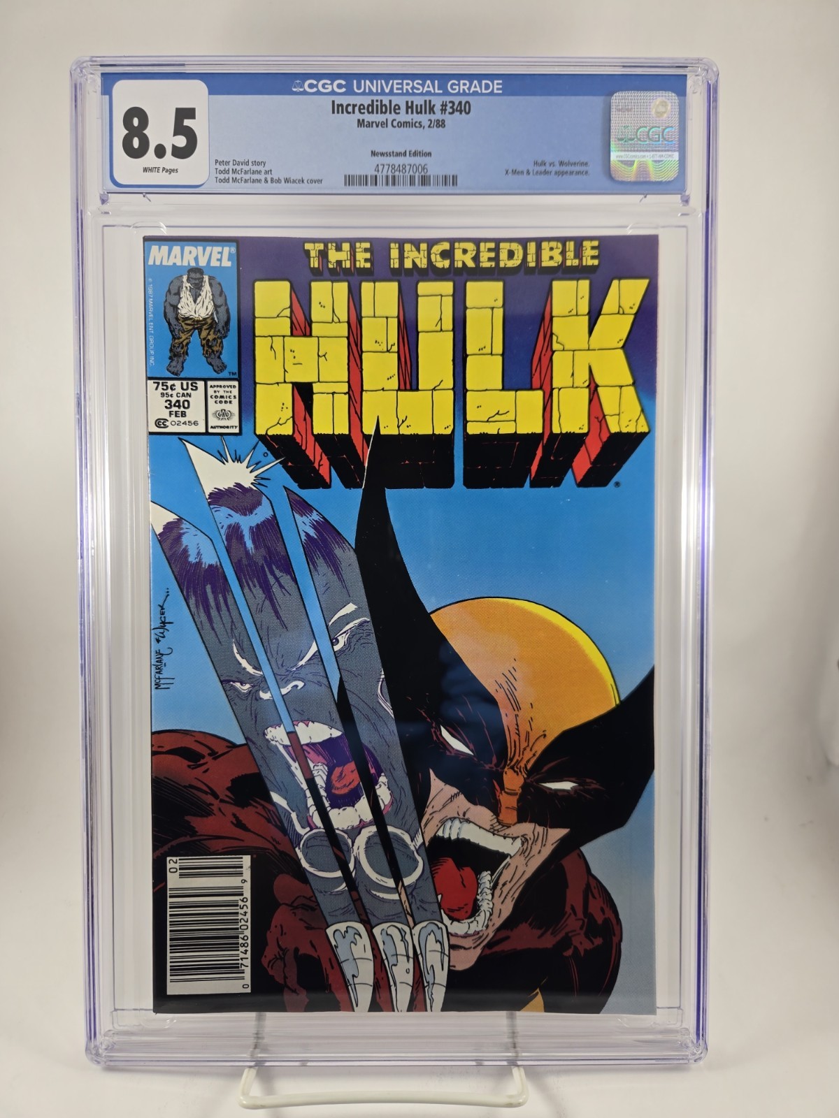 The Incredible Hulk, Vol. 1, #340 - CGC 8.5- NEWSSTAND - Classic MacFarlane