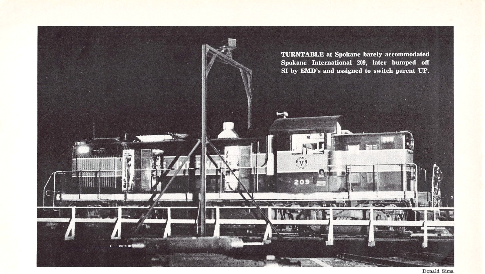 Spokane International ALCO 209 Spokane Turntable Union Pacific Vintage Mag Image