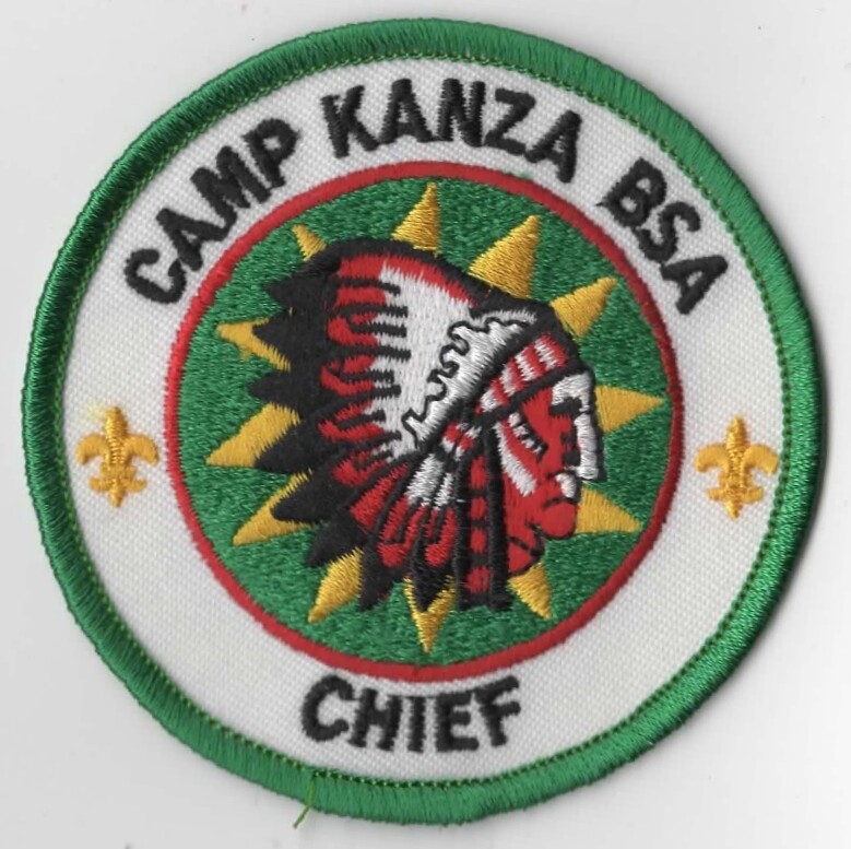 Camp Kanza Chief BSA Patch GREEN Bdr. [CA4014]