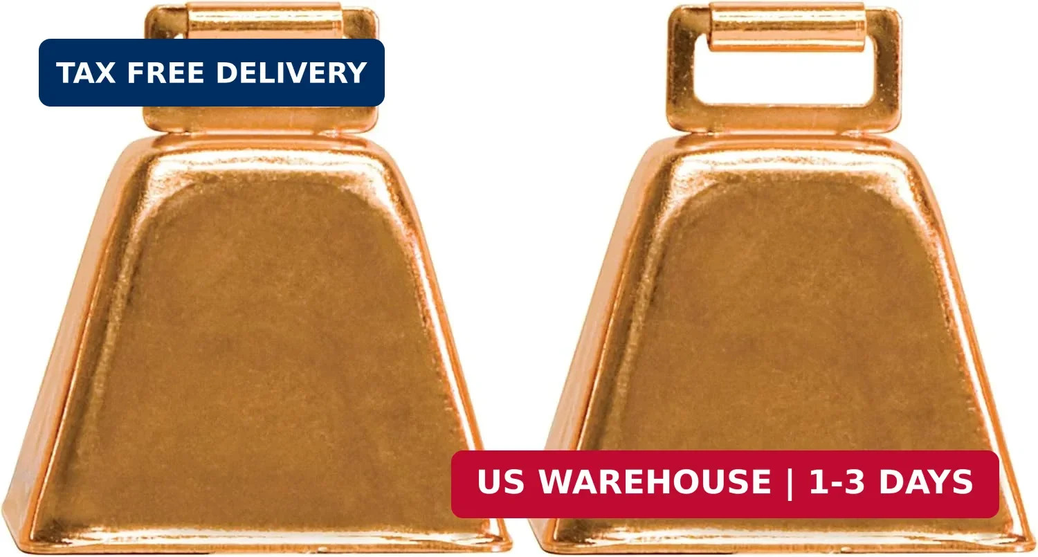 Weaver Livestock Copper-Plated Small Cow Bell, Robust Herd Tracking Loud Bell, L
