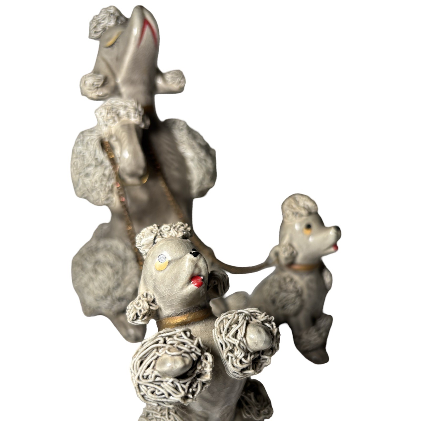 Precious gray spaghetti poodle vintage 1950: Precious gray spaghetti poodle vintage 1950: