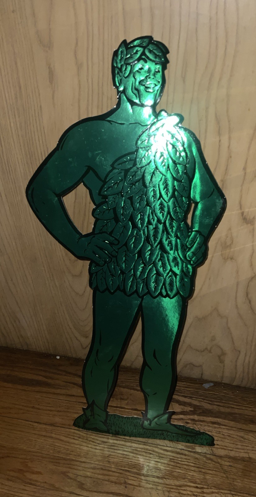 Vintage Jolly Green Giant Die Cut Advertising Sign 1985 Produce Mascot 26”