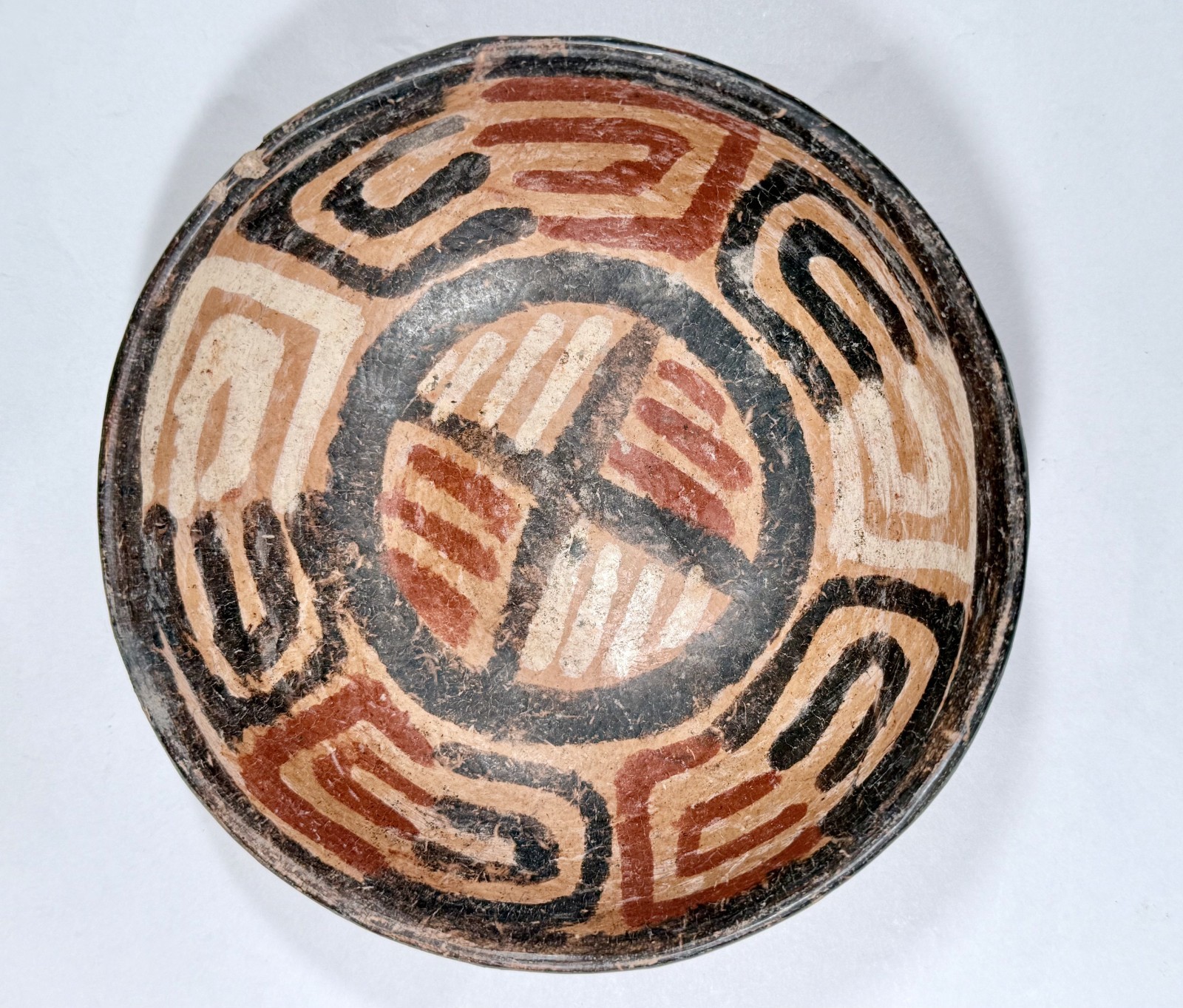 Prehistoric Southwest Polychrome Pottery Bowl - 1970s Estate Collection