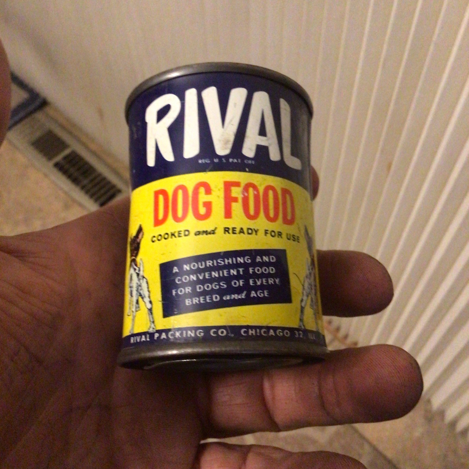 2,75” RIVAL DOG FOOD BANK CHICAG ILL ILL ILLINOIS GOOD HOUSEKEEPING 