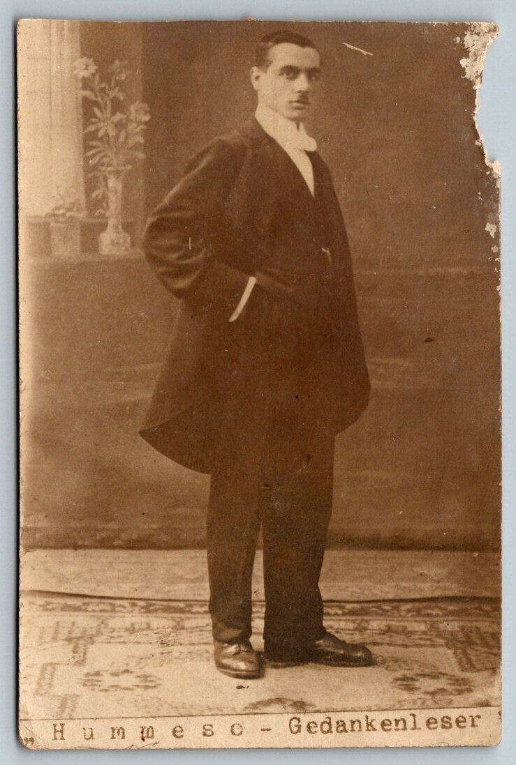 Rare  RPPC  German  Magician  Mind Reader  Postcard