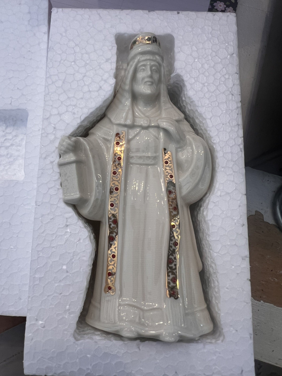 Lenox China Jewels Nativity King Melchior  24K Gold and Enamel Trim New in Box