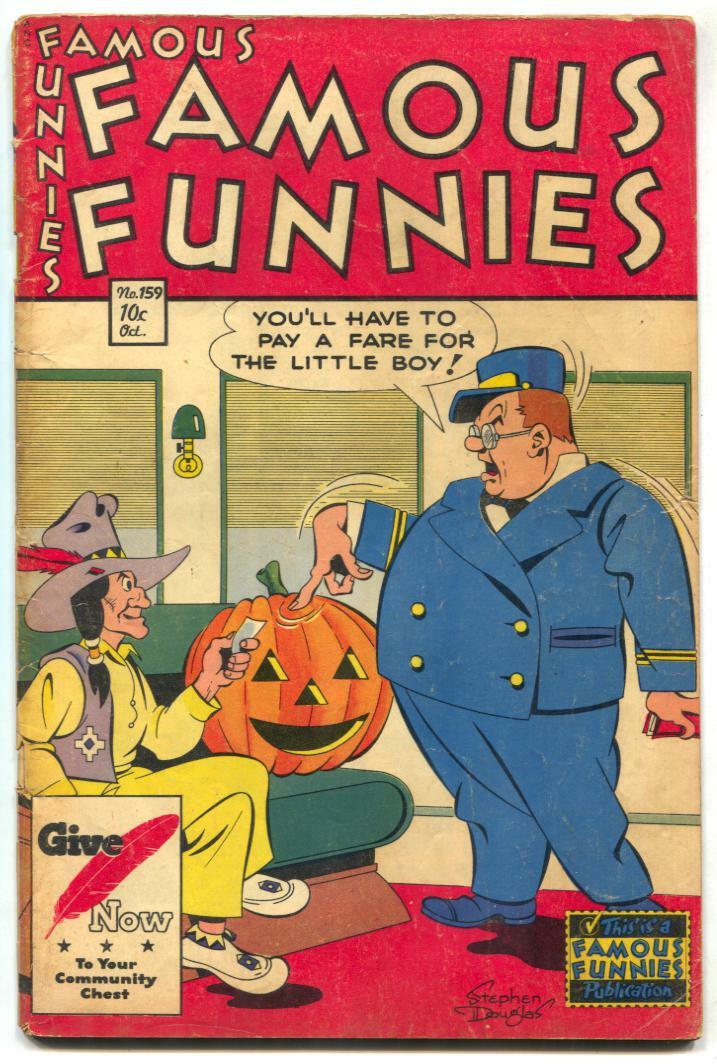 Famous Funnies #159 1947- topless woman panel- Buck Rogers Famous Funnies #159 1947- topless woman panel- Buck Rogers