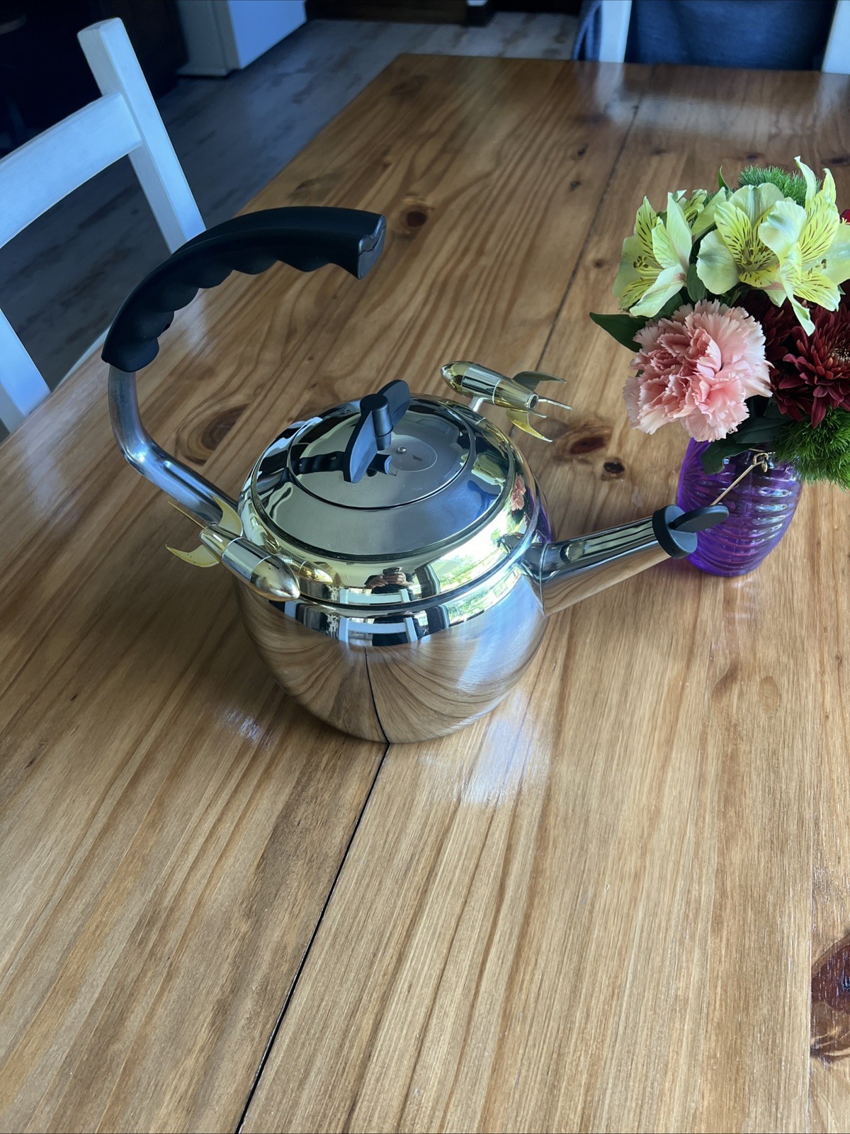 Kamenstein World Of Motion MKI Spinning Rocket Tea Kettle MCM Retro-Futurism