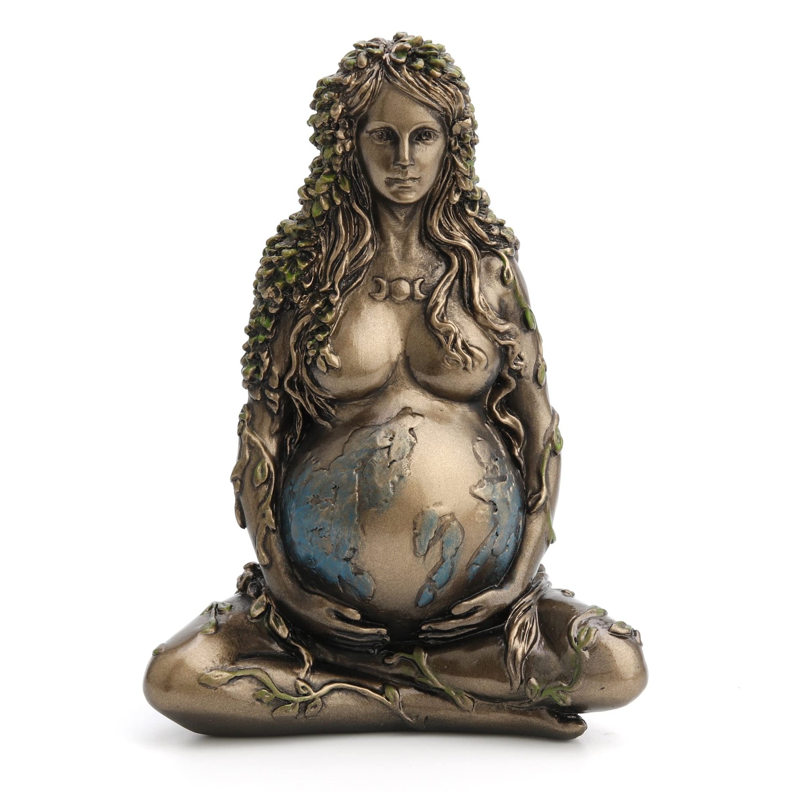 Veronese Design 4 1/8 Inch Tall Gaia Pregnant Mother Earth Sitting Lotus Yoga Veronese Design 4 1/8 Inch Tall Gaia Pregnant Mother Earth Sitting Lotus Yoga