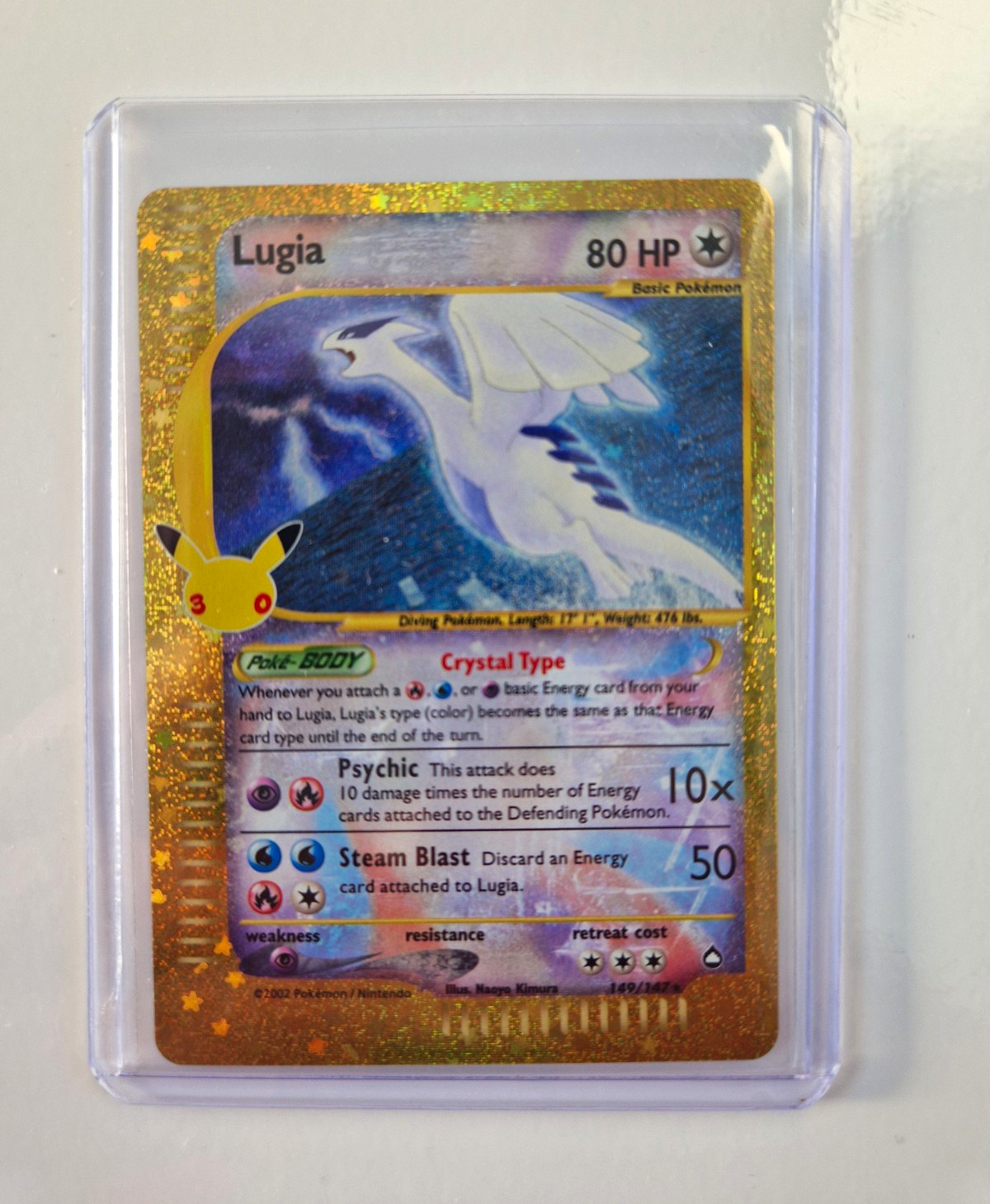 Pokémon TCG Lugia 149/147 30th Anniversary Gold