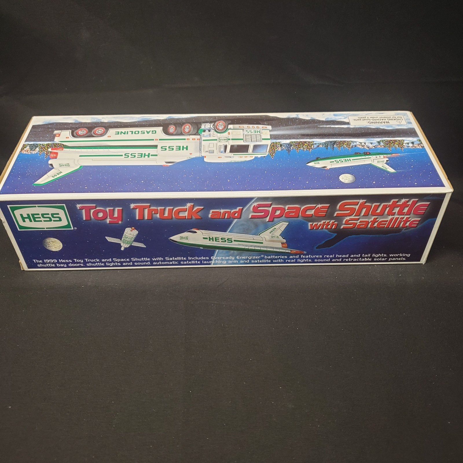 Vintage 1999 Hess Toy Truck and Space Shuttle with Satellite Set NIB Gas Oil Toy