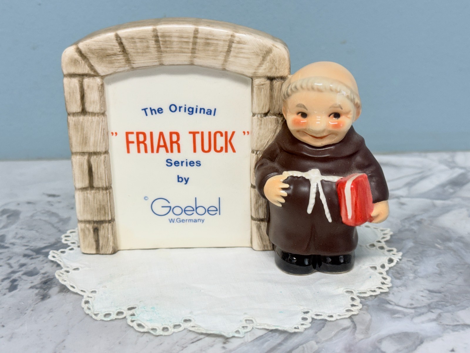 1959 Goebel Friar Tuck Monk Display Plaque West Germany Original Series