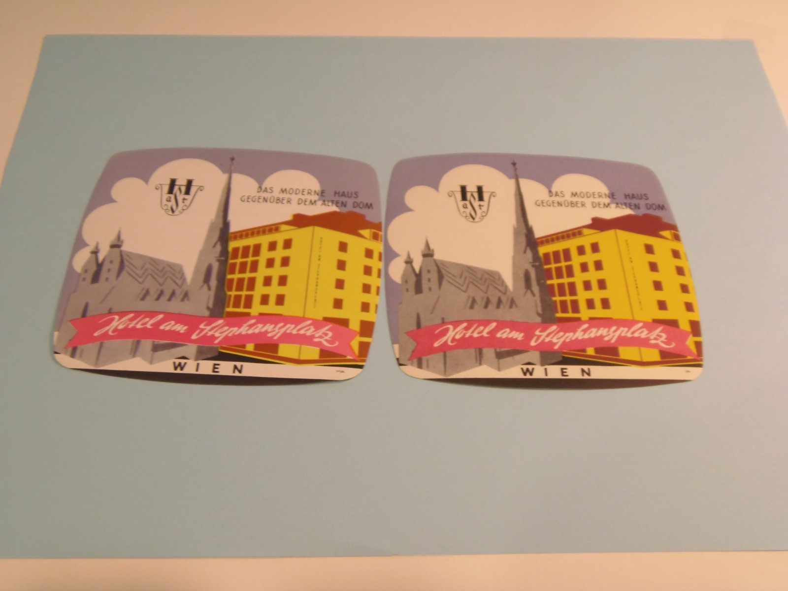 2 Hotel am Stephansplatz , Wien Austria Travel Luggage Labels 2 Hotel am Stephansplatz , Wien Austria Travel Luggage Labels